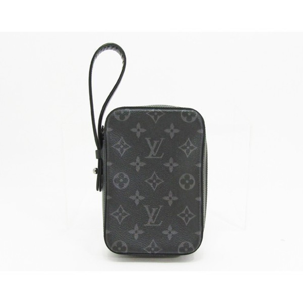 Louis Vuitton Box Clutch Bag Monogram Eclipse